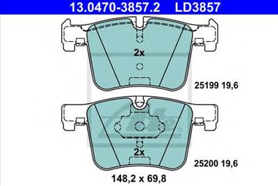 ATE 13.0470-3857.2 - fékbetét BMW