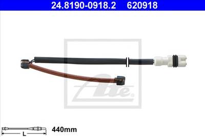 ATE 24.8190-0918.2 - fékbetét kopásjelző PORSCHE