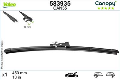 Fiat Stilo 2001-2006 - Ablaktörlő lapát 1db (CAN35) 450 Vez./ut. o