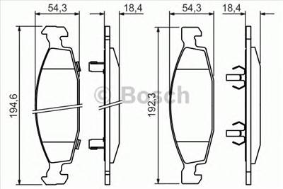 BOSCH 0 986 424 666 - fékbetét JEEP