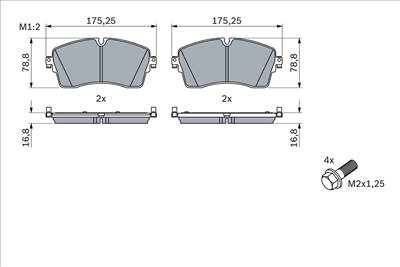 BOSCH 0 986 424 871 - fékbetétkészlet, tárcsafék JAGUAR LAND ROVER LAND ROVER (CHERY)