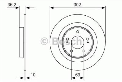 BOSCH 0 986 479 B04 - féktárcsa CITROËN MITSUBISHI PEUGEOT