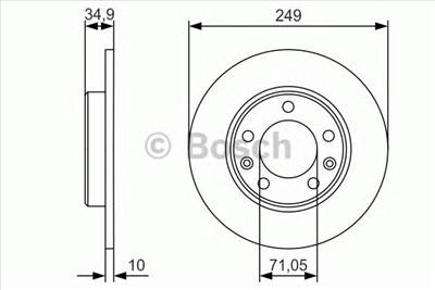 BOSCH 0 986 479 C23 - féktárcsa PEUGEOT