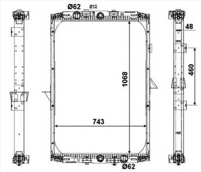 NRF 509541 - Vízhűtő (Hűtőradiátor) DAF
