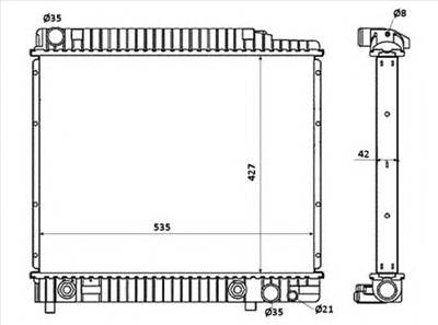 NRF 58348 - Vízhűtő (Hűtőradiátor) MERCEDES-BENZ