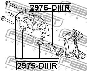 FEBEST 2976-DIIIR - dugattyú, féknyereg LAND ROVER