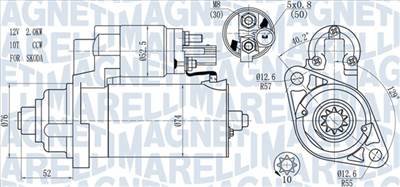 MAGNETI MARELLI 063721393010 - önindító SEAT SKODA VW
