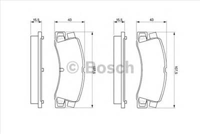 BOSCH 0 986 424 383 - fékbetét HOLDEN LEXUS TOYOTA