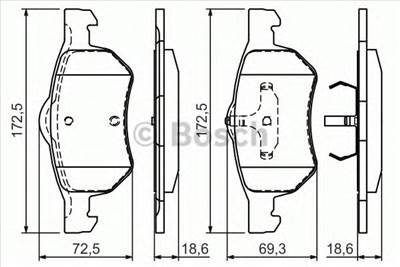 BOSCH 0 986 424 668 - fékbetét CHRYSLER DODGE