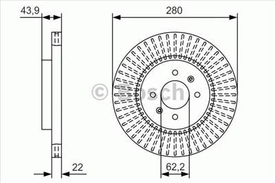 BOSCH 0 986 479 B05 - féktárcsa HYUNDAI KIA