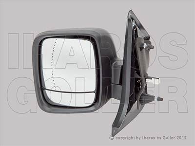 Renault Trafic 2014-2021 - Külső tükör bal, el. áll., aszf., fűth., fekete