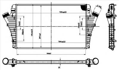 NRF 30475 - töltőlevegőhűtő CADILLAC FIAT OPEL SAAB VAUXHALL
