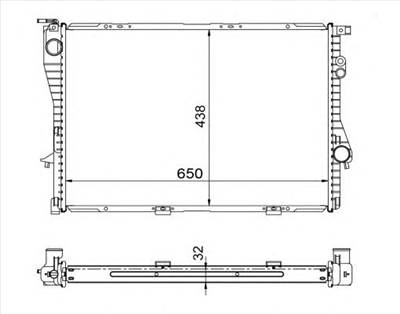 NRF 53722 - Vízhűtő (Hűtőradiátor) BMW