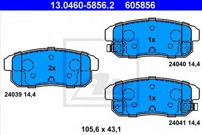 ATE 13.0460-5856.2 - fékbetét MAZDA SUZUKI