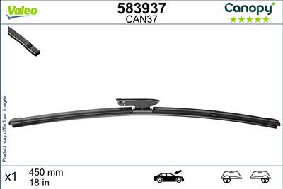 Dacia Duster 2021-2024 - Ablaktörlő lapát 1db (CAN37) 450 Vez./ut. o