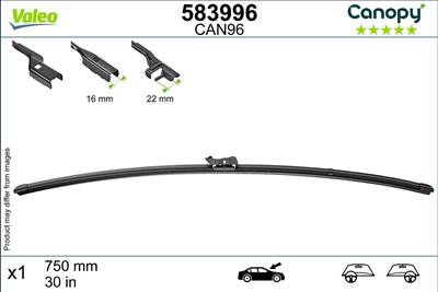 Peugeot 308 2011-2013 - Ablaktörlő lapát 1db (Can96) Vez./Ut. o