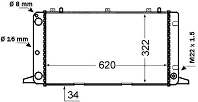MAHLE CR 1415 000S - Vízhűtő (Hűtőradiátor) AUDI