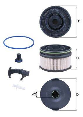 MAHLE KX 533KIT - Üzemanyagszűrő MERCEDES-BENZ