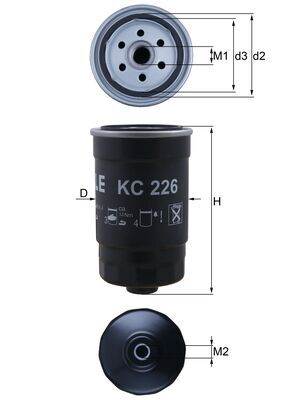 MAHLE KC 226 - Üzemanyagszűrő HYUNDAI KIA