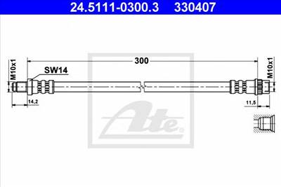 ATE 24.5111-0300.3 - fékcső DACIA RENAULT