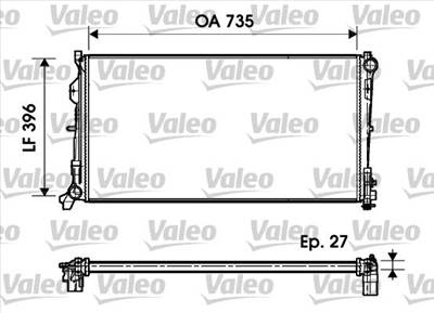 hűtő, motorhűtés VALEO 732956 for CHRYSLER