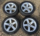  5x112 lyukosztású 17" újszerű (gyári felni) alufelni, rajta 225/50 használt nyári gumi gumi 
