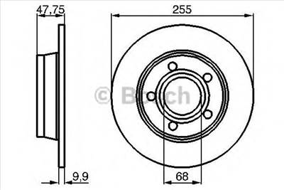 BOSCH 0 986 478 480 - féktárcsa AUDI
