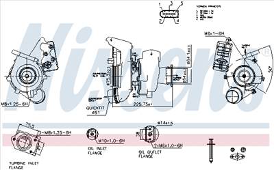 NISSENS 93328 - turbófeltöltő BMW