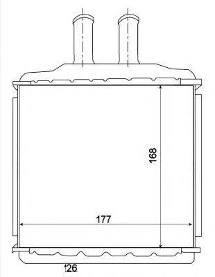 NRF 54270 - Hőcserélő, belső tér fűtés CHEVROLET DAEWOO