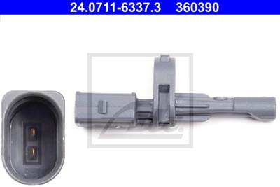 ATE 24.0711-6337.3 - kerékfordulatszám érzékelő AUDI CUPRA SEAT SKODA VW