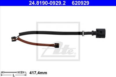 ATE 24.8190-0929.2 - fékbetét kopásjelző AUDI PORSCHE VW
