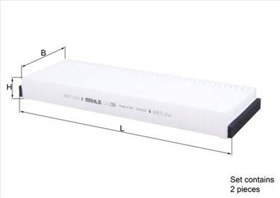 MAHLE LA 239/S - pollenszűrő AUDI LAMBORGHINI TOYOTA VW
