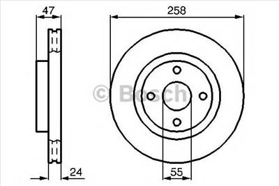 BOSCH 0 986 478 989 - féktárcsa MAZDA