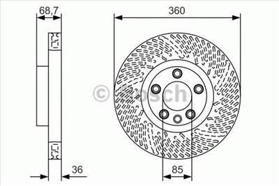 BOSCH 0 986 479 B13 - féktárcsa PORSCHE VW