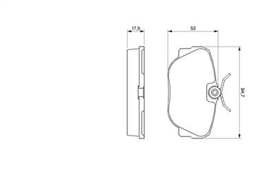 BOSCH 0 986 491 730 - fékbetét BMW