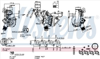 NISSENS 93414 - turbófeltöltő CHEVROLET OPEL VAUXHALL