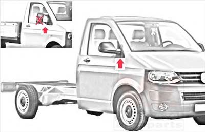 VAN WEZEL 5790844 - borítás, külső visszapillantó VW