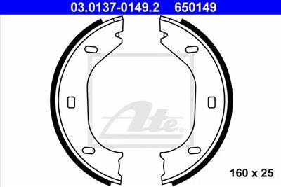 ATE 03.0137-0149.2 - kézifék fékpofakészlet ALFA ROMEO BMW