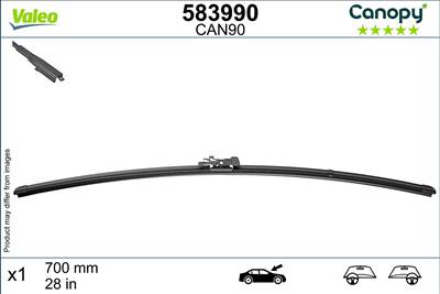Ford C-Max 2015-2019 - Ablaktörlő lapát 1db (Can90) Vez./Ut. o