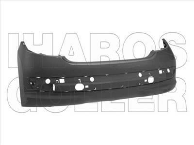 Peugeot 207 2006-2013 - Hátsó lökhárító alapozott (3/5 ajtós)