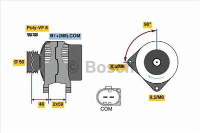 BOSCH 0 986 081 340 - generátor AUDI