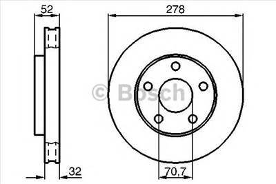 BOSCH 0 986 478 486 - féktárcsa OPEL VAUXHALL