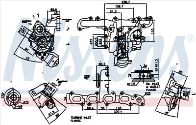 NISSENS 93420 - turbófeltöltő AUDI SEAT SKODA VW