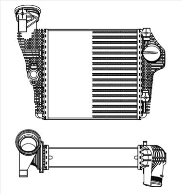 NRF 309025 - töltőlevegő-hűtő PORSCHE