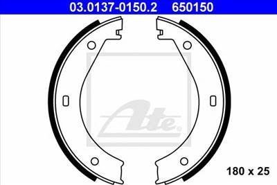 ATE 03.0137-0150.2 - kézifék fékpofakészlet BMW