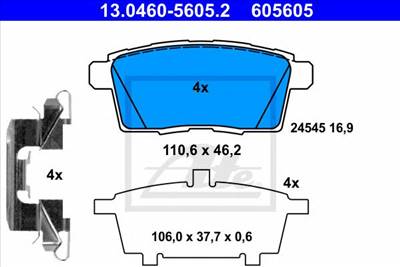 ATE 13.0460-5605.2 - fékbetét MAZDA