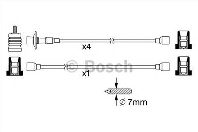 BOSCH 0 986 356 370 - gyújtókábel szett VW
