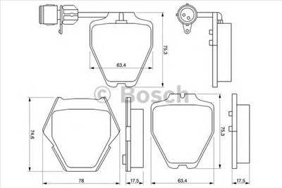 BOSCH 0 986 424 689 - fékbetét AUDI
