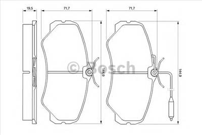 BOSCH 0 986 460 998 - fékbetét CITROËN FIAT PEUGEOT TALBOT