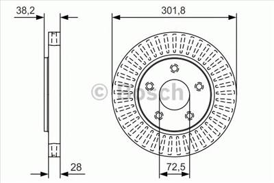 BOSCH 0 986 479 B17 - féktárcsa DODGE FIAT